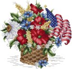 (image for) Patriotic Floral Basket